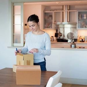 20개 친환경 소형 우편 상자 크라프트 외부 초강력 포장 상자 제품 포장용