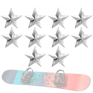 논슬립 삼각형 스타 스노보드 스톰프 패드 10개 세트 남녀 초보자 전문 스키 바인딩 트랙션