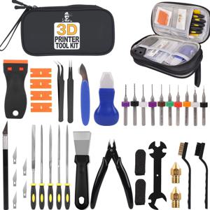 3D 프린터 39종 유지보수 도구 세트 – 노즐 청소 도구, 스크레이퍼, 브러시, 파일 세트, 커터, 나이프 포함 (FDM/SLA 프린터용)