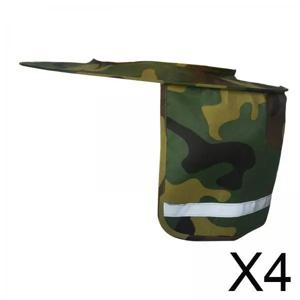 안전모 햇빛 가리개 폴리에스터 선바이저 커버 반사 스트립 목 보호 건설 및 야외 작업용 안전 쉴드