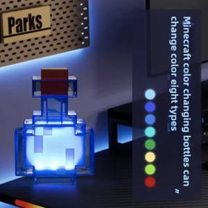 마법 물약 병, 7가지 색상으로 변하는 무드 나이트 라이트, 멋진 침대 옆 탁상 장식, 어린이, 청소년, 성인을 위한 작은 장식품 선물