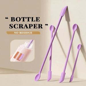 블랙 스크레이퍼가 있는 실리콘 빈 병 스크레이퍼, 파운데이션 스크레이퍼, 작은 로션 병 스크레이퍼로 남은 화장품을 모두 사용하세요