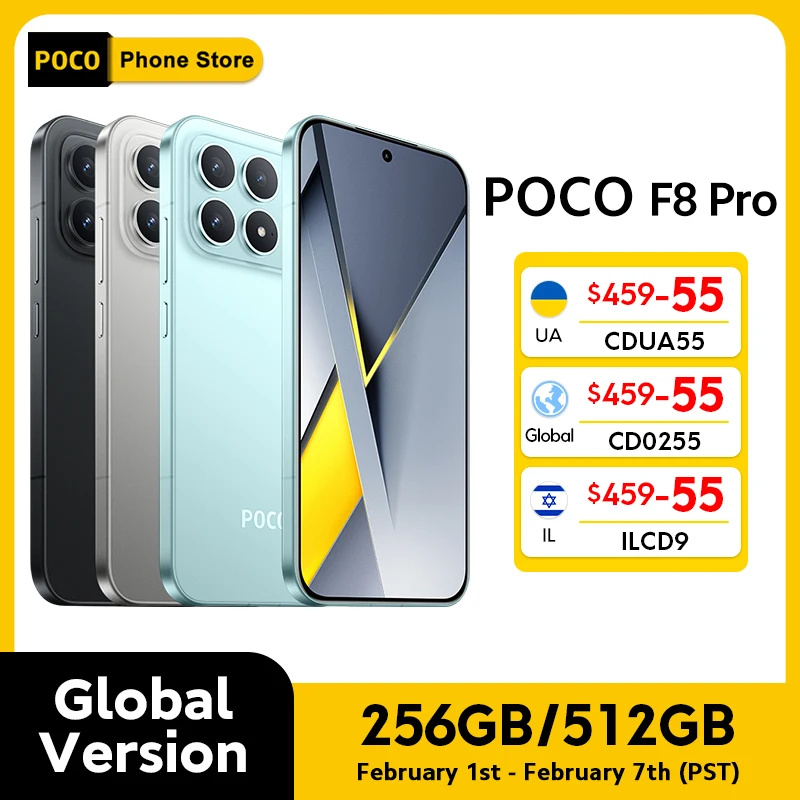 【월드 프리미어】POCO F8 Pro 5G 글로벌 버전 스마트폰 스냅드래곤 ®   8 엘리트 6.59인치 120Hz 하이퍼RGB AMOLED 디스플레이 6210mAh NFC
