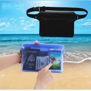 PVC 방수 허리 가방 야외 스포츠 가방 래프팅 수영 비치 가방 투명 허리 가방 방수 가방