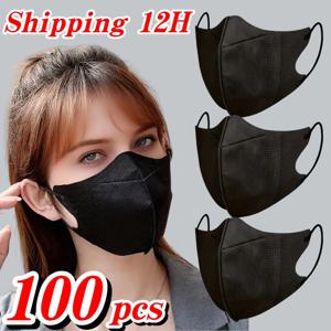 100pcs3D 입체 일회용 보호 마스크-야외, 가정, 통근, 사무실, 학교, 남녀공용 고가치.