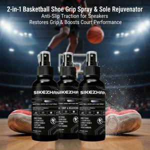 2-in-1 농구화 그립 스프레이 & 솔 리쥬비네이터. 운동화용 미끄럼 방지 트랙션. 그립력 회복 및 코트 성능 향상