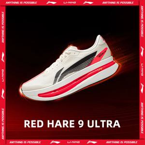 Li-Ning 남성용 RED HARE 9 ULTRA 레이싱 러닝화 슈퍼 붐 쿠션 붐 파이버 통기성 LiNing 트레이닝 스니커즈 ARPW007
