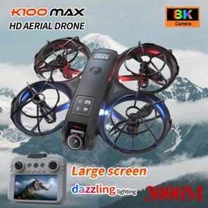 업그레이드 K100 MAX HD 8K 드론 듀얼 카메라 FPV 전송 장애물 회피 광학 흐름 전문 항공 사진 비디오