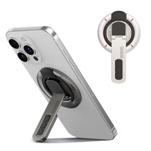 양면 360 ° 회전식 마그네틱 핑거 링 홀더 마그네틱 폰 그립 스탠드 마그세이프 아이폰 17 16 15 14 13 12 프로 맥스용