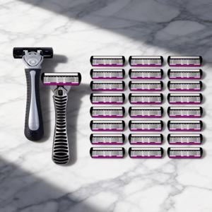 고품질 남성용 안전 면도날 6중 독일산 스테인리스 스틸 면도 카트리지 마하 면도기 호환