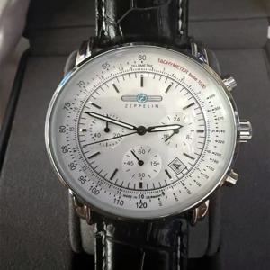 패션 레저 비즈니스 제플린 남성용 시계 럭셔리 오토매틱 날짜 쿼츠 시계 3개의 눈금 다기능 크로노그래프