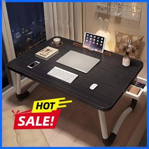 공간 절약형 접이식 책상 1개, 슬림하고 가벼운 노트북용 테이블, 독서용, 침대에서 간식을 먹을 수 있는 테이블, 견고한 금속 구조