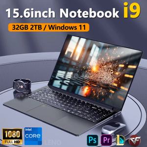 HOT LENO 15.6인치 노트북 윈도우 11 32GB 2TB 인텔 코어 i9 9900 1920*1080 HD 게이밍 컴퓨터 PC 게이머 사무용 울트라 슬림 노트북