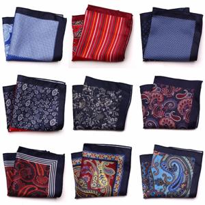 재단사 스미스 새로운 디자이너 포켓 스퀘어 패션 손수건 페이즐리 꽃 무늬 Stye 손수건, 9 가지 색상 옵션