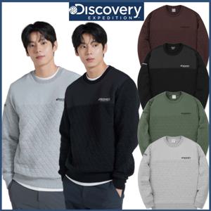 디스커버리 겨울 가격인하 남성 퀼팅 기모 맨투맨 티셔츠 DMMT75046 CJDTT