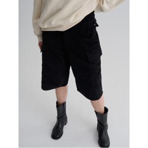 코듀로이 카고 버뮤다 팬츠 - 블랙 (165X25CPN5)