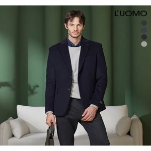 남성 울 캐시미어 블렌딩 퀼팅 재킷