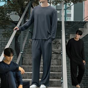 남자 긴팔잠옷 가을 겨울 슬림기모 잠옷 상하 세트 주머니 홈웨어 실내복 선물