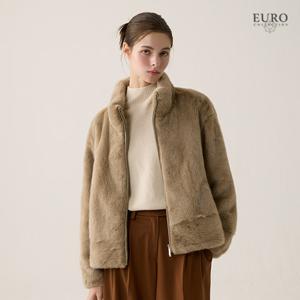 [최초가 898,000원]퍼널넥 밍크 자켓