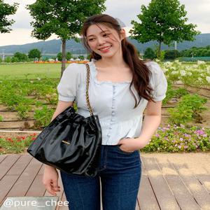 뉴욕 액세서리 JABA5F142BK [스테디셀러][코코체인] 블랙 골드 장식 드로우스트링