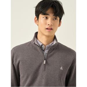 [정가 199,000원] 클래식 소프트 코튼 하프집업 티셔츠  브라운 (BC5941C21D)