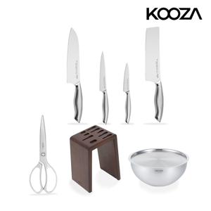316 올스텐 쿠도 나이프 7종 SET (P1, P4, P5, P6) + 가위 + 칼블럭 + 믹싱볼 24cm