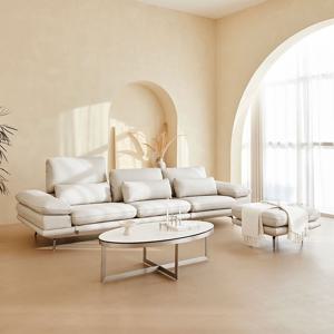 미리내 4인용 슈타크 통가죽 업다운 무빙소파