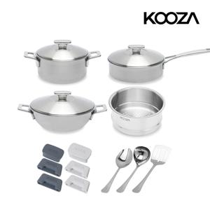 [셰프컬렉션 6종 패키지] 셰프컬렉션 3종 + 실리콘 손잡이 + 14cm 스티머 + 304 서빙 세트