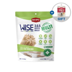 [펫밀크 150ml] 데이스포 와이즈 3.6.5 덴탈케어 브러쉬 종합건강 240g 강아지껌