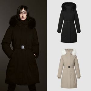 르꼬끄 여성 레귤러핏 롱 구스 다운 자켓 QQ422ODJN2