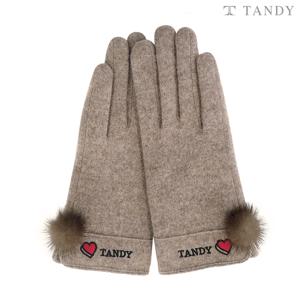 하트자수 스마트폰 터치 여성용 모장갑