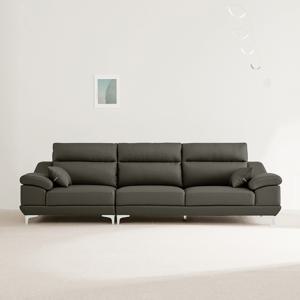 시에라 천연 면피가죽 4인용 소파 (스툴미포함) DF921806