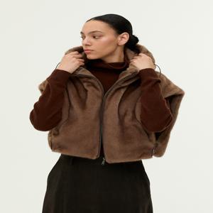 정가299,000원 퍼 후드 베스트 EMPBWVS010