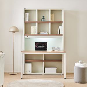 스테이 1200 LED 정면 책상 책장 세트 DF911272