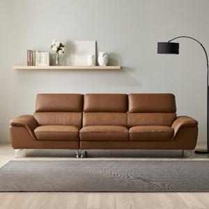 캐니스 무빙헤드 기능성 천연면피 소가죽 4인용 소파 DF918663