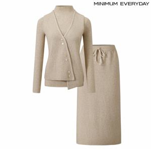 정상가:159000원ㅣ반하이넥 골지 니트 쓰리피스 셋업 (EB4OW012D)