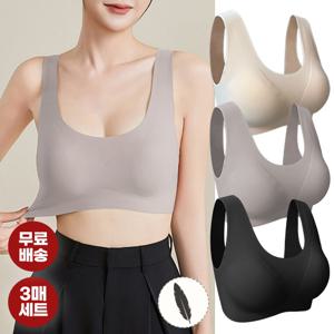 심프리 브라 3매세트 심리스브라 속옷세트 브라탑 팬티세트