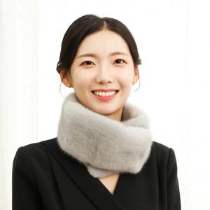 [최초가12만원] 코펜하겐퍼 휘메일 양면 실버블루 밍크머플러 국내제작(WMF102) 국내생산 본사직영