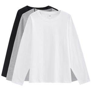 3장세트  남성 여성 순면100% 라운드 무지 기본 티셔츠 면티 긴팔티