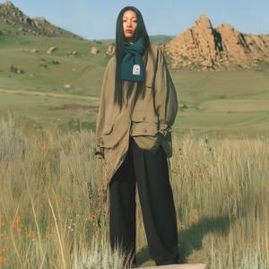 헨리코튼 꽈배기 니트 끼움 머플러 OMHCD10910