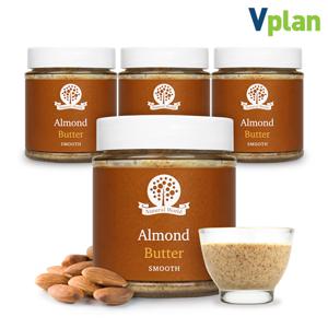 영국산 무첨가 아몬드 버터 스프레드 스무스 170g x 4병 저당 잼 시럽