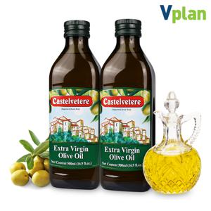 이탈리아 엑스트라버진 올리브 오일 냉압착 올리브유 500mlX2병 공복 생식
