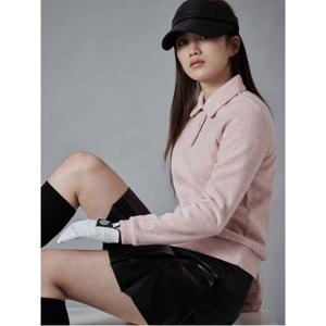 (BJ4X41A15X)여성 원포인트 블루종핏 티셔츠 - 핑크