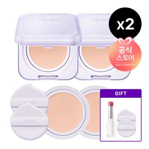 [NEW]킬커버 메쉬 블러 쿠션 기획세트 [본품+리필] x2 [사은]크리스탈글램밤(랜덤/정품)+퍼프2매