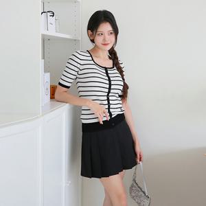 [최초가 109,900원]벨리쉬 스퀘어넥 골지 하프슬리브 니트 3종세트