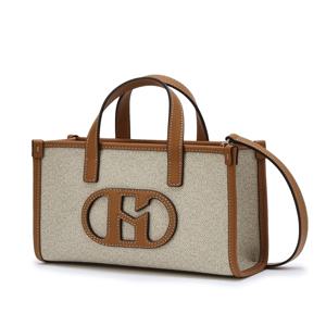 [인기신상]HIBA6E106I2_여성용 H소가죽 패치 베이지 토트 겸 크로스백 S