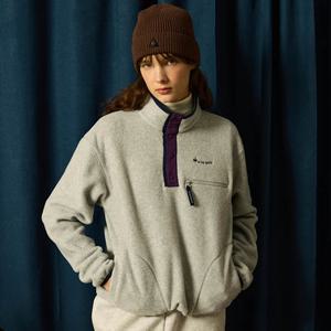 유니 플리스 루즈핏 하프집업 QQ423LFSO3