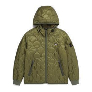 배색 포인트 퀼팅 후디 점퍼 N224UPD040