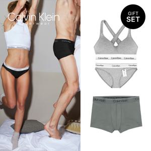 캘빈클라인 CK 커플 속옷 팬티 브라 선물세트 기념일 이벤트 그레이