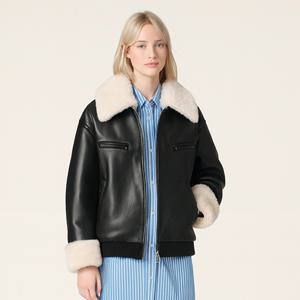 [최초가360,000]호주 양모 시어링 시보리 숏 무스탕_SOJK250106